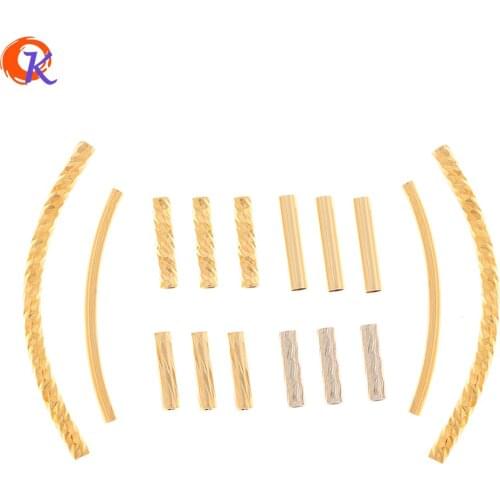 Cordial Design 100Pcs Jewelry Accessories/Hand Made/Curved Pipe Shape/Genuine Gold Plating/Jewelry Finding Components/Connectors