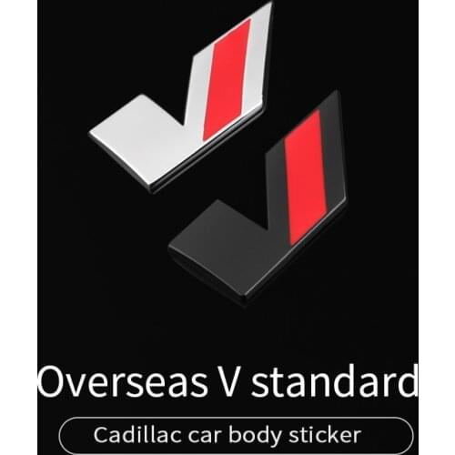 Car V Performance Sport Logo Auto Trunk Body Metal Emblems Stickers for Cadillac CTS XTS ATS XT4XT5XT6CT4CT5CT6 ESCALADE