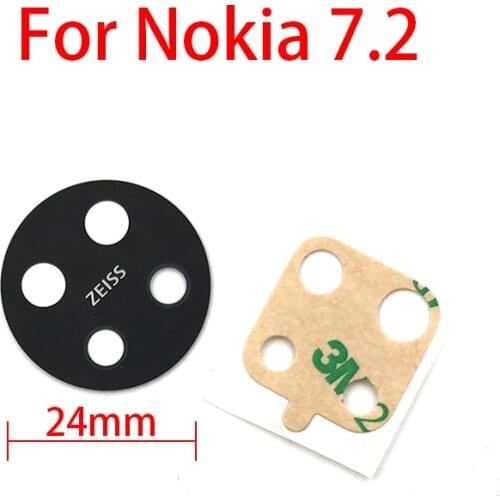 2pcs/lot Rear Back Camera Glass Lens Cover For Nokia 7.2 With Adhesive Sticker