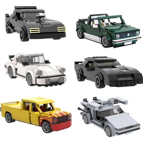 MOC Super Speed City Racer Vehicle Diy Kids Policemen Classic Robot Aircraft Model Famous Car Building Blocks DIY Toys Children