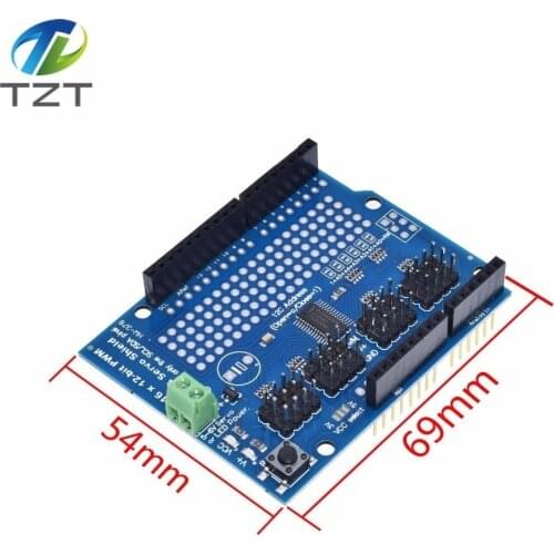 TZT teng Motor/Stepper/Servo/Robot Shield for Arduino I2C v2 Kit w/ PWM Driver TOP