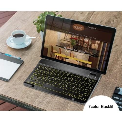 Universal case 7 Color LED Backlit Wireless Bluetooth Tablet Keyboard For Android Mac OS For 9.7 10 10.1 inch cover Tablet PC