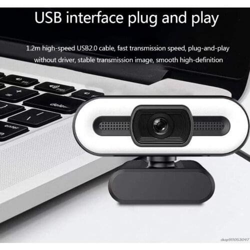 2K Streaming 1080P Webcam Built in Mic＆Fill Light Advanced Autofocus Web Camera for Gamer Facebook YouTube Streamer wholesales