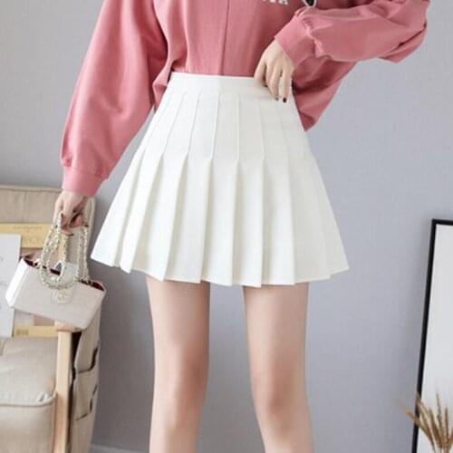 Spring Sexy Pleated Skirt Shorts Women High Waist Mini Skirt School Short Kawaii Female Pleated Summer Pink Skirt