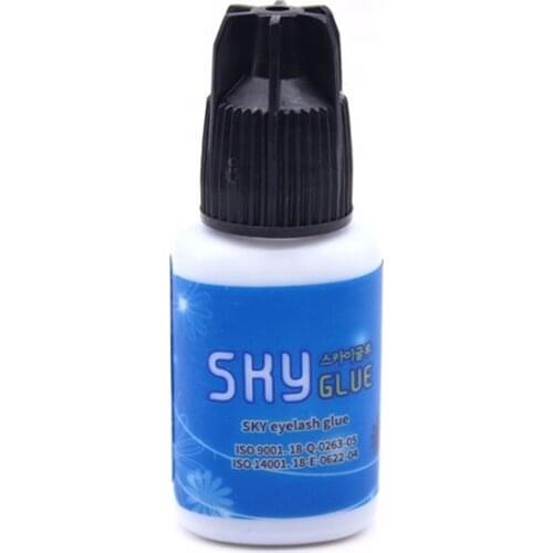 1-2s Sky Adhesive Glue S+ Black Hat Korea Eyelash Extensions Glue Long Lasting Professional Grafting False Eyelash Glue 6-7week
