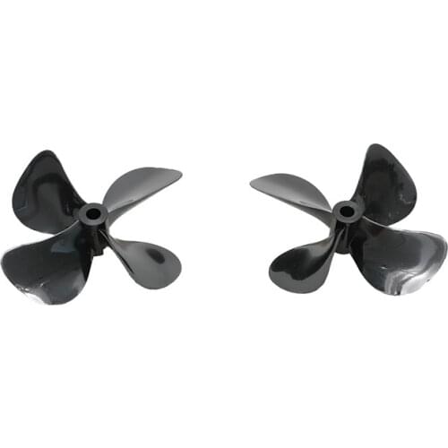 1pair Shaft Hole 5mm CW CCW Propeller Diameter 55/60/65/70/75mm 4-blade Paddle Large Thrust PC Resin Prop for RC Bait Tug Boat