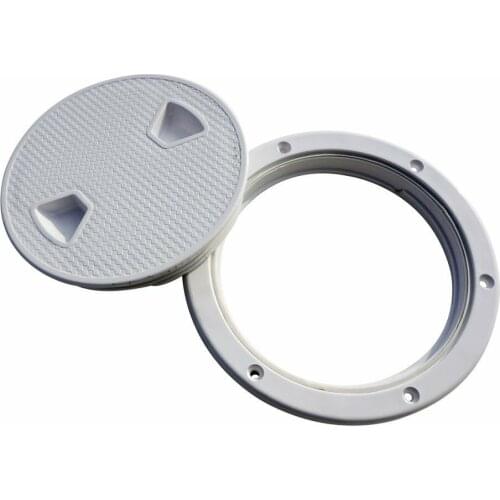 8'' Marine Screw Out Deck Plate Inspection Hatch Plastic Access Boat RV