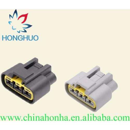 10sets/lot Gray and black optional 6.3mm QLW 250 3Pin Power Cord Female Right Slot Wiring Harness Cable Connector QLW-3F-B