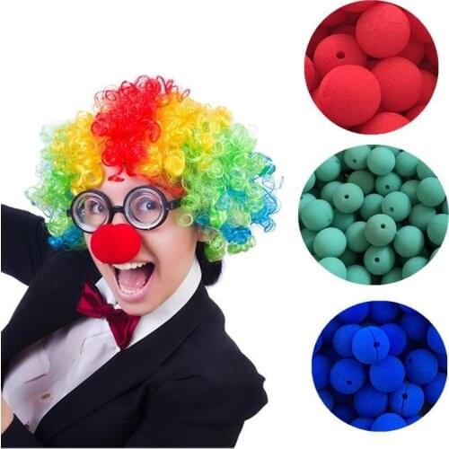 10pcs 6color Fun Red Nose Foam Circus Clown Nose Comic Party Supplies Halloween Accessories Costume Magic Dress Party Supplies