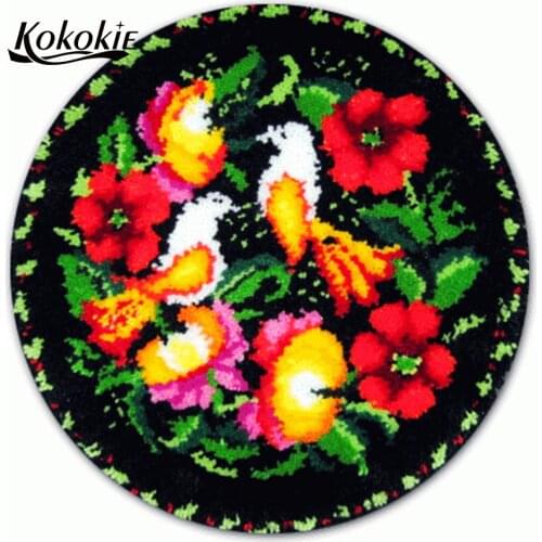 Handmade accessories for tapestry kits latch hook kit diy rug carpet handwerken knooppakket carpet crocheting yarn needlework