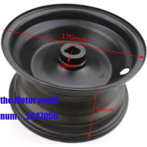 Aluminum black Motorcycle Tuning Parts ATV 6 inch front wheel rims hoops 145 / 70-6 ATV tire rims