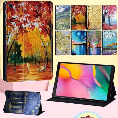 Tablet Case for Samsung Galaxy Tab S7 11"/Tab S4 Tab S5e Tab S6 10.5"/Tab S6 Lite 10.4" Shockproof Painting Leather Cover Case