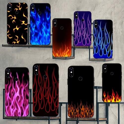 Fire red blue pattern article Phone Case For Xiaomi Redmi note 7 8 9 pro 8T 9S Mi Note 10 Lite pro