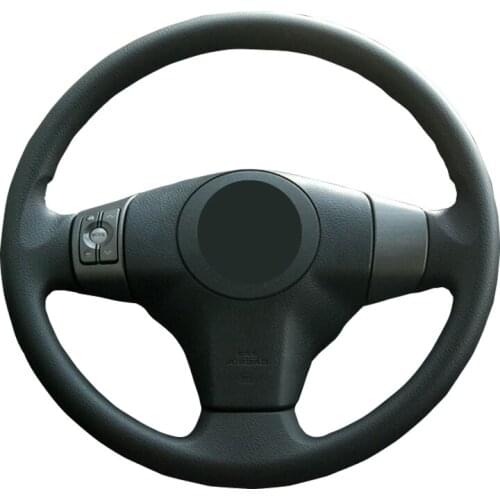 Genuine Leather car steering wheel Cover for Toyota Yaris Vios RAV4 2006-2009 Scion XB 2008/Steering-Wheel Handlebar Braid