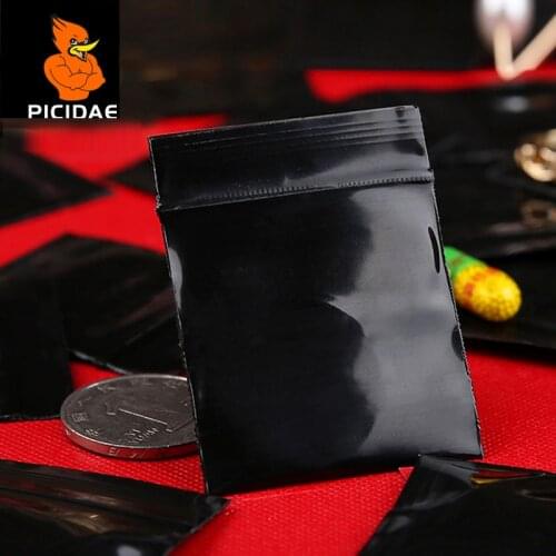 Black Opaque Masking Zip Lock Grip Plastic Packaging Bag light-proof Food PE Grade Snack Candy Medical Self Sealing Storage