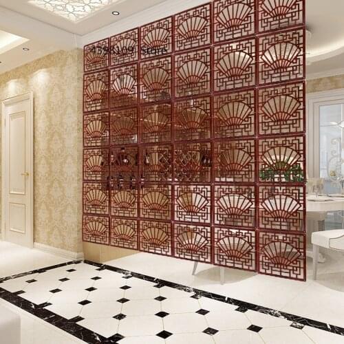 Wooden folding screen partition living room porch Biombo screen multi-function hanging hollow partition curtain home decoration