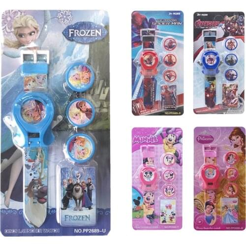 Disney Childrens Toys Transmitter Cartoon Frozen Princess Spiderman Mickey Avengers Anime Figure Toys Kids Birthday Gifts