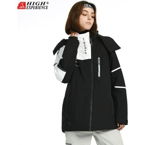 HIGH EXPERIENCE 2021 Winter Intelligent Temperature Control Hooded Cotton Coat Ski Suit Korean Fashion Waterproof Jacket Women