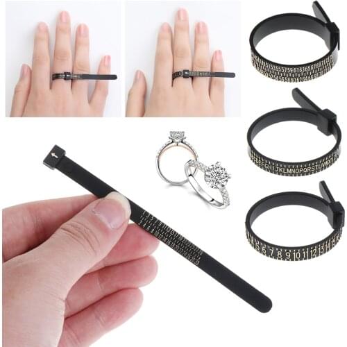 Ring Sizer UK/US Official British/American Finger Measure Gauge Men and Women Size A-Z Wedding Ring Band Jewelry Accessory Tools