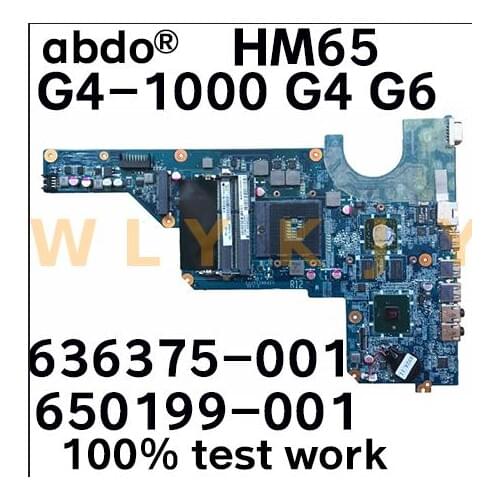 650199-001 636375-001 for HP pavilion DAOR13MB6E1 G4-1000 G4 G6 laptop motherboard with hm65 chipset 100% full tested ok