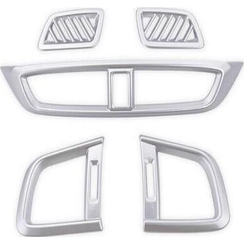 5pcs Matte Interior Central Middle Air Vent Outlet Cover Trim for Honda CRV CR-V 2017 2018 Car accessories Styling