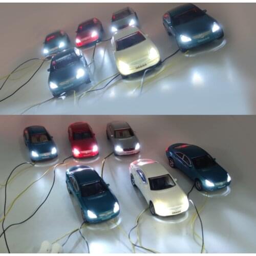 1/87 Scale Model Bus Miniature Airport/Fire Rescue Bus with Lamp 12V For Architectural Building Street Landscape Layout Diorama