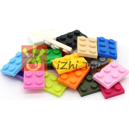 Moc tiles Plate 2*3 3021 Short piece DIY enlighten block bricks Compatible With Assembles Particles 100pcs