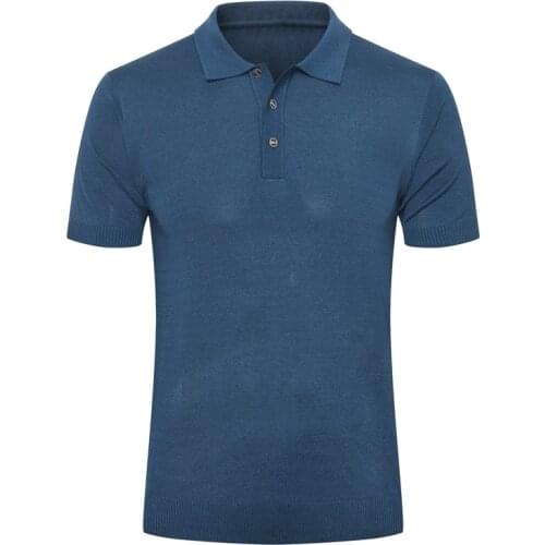 Billionaire polo shirt silk men 2021 New Fashion Casual short sleeve high-quality button elasticit Embroidery big size M-4XL