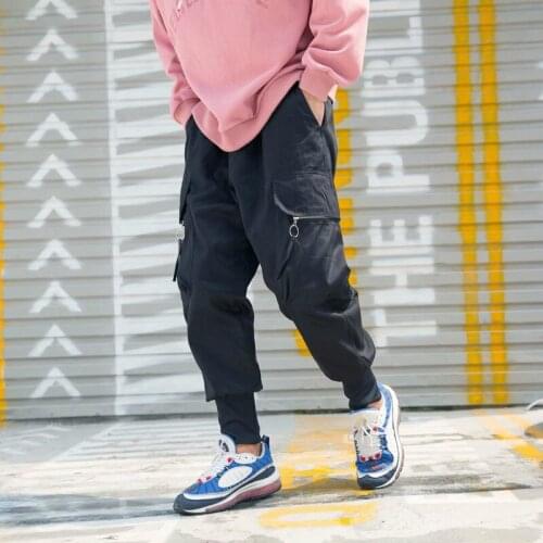 Mens Thin Autumn New Hip Hop Casual Pants Mens Loose-Fit Pants Men