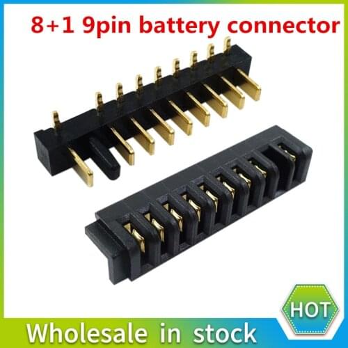 New 9pin laptop battery connector 2.5mm pitch 90 degree bend foot male and female plug for universal flex cable