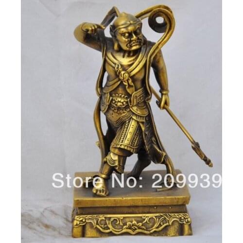 Ship Hd0697 Exquisite China Bronze Evil spirits peace Door God Statue