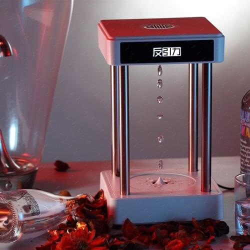 Time Hourglass New Black Technology Gravity Water Drop Backward Office Decoration Creative Gift Home Decoration Accessories