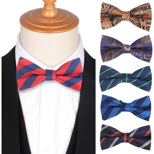 Striped Bow Tie For Men Women Classic Paisley Suits Bowtie For Party Wedding Adult Mens Bow ties Cravats Adjustable Tie Bowknot