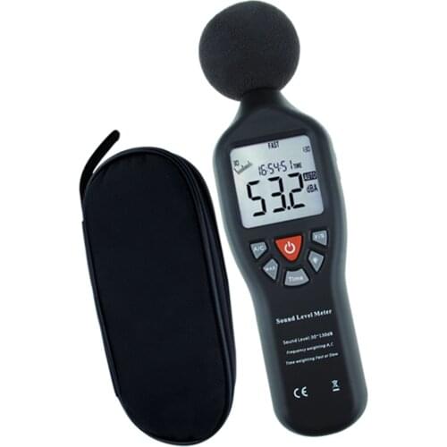 Professional Sound Level Meter Compact Instrument 30dB-130dB with Backlit Display High Accuracy