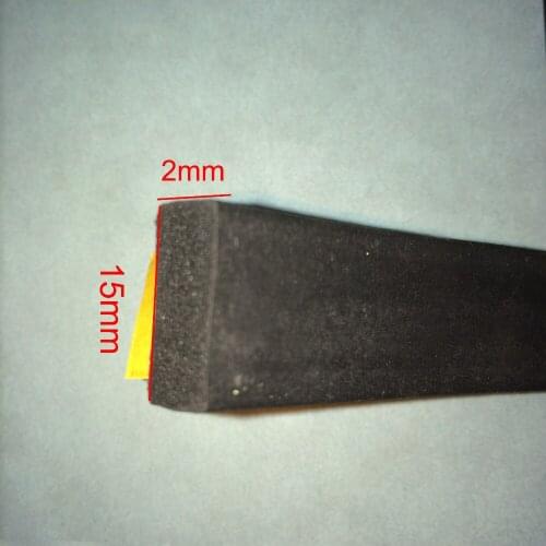 5m x 15mm x 2mm door window self adhesive rubber foam sealing strip draught excluder