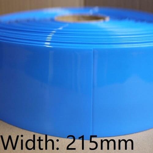 Width 215mm (Diameter 136mm) Lipo Battery Wrap PVC Heat Shrink Tubing Insulated Case Sleeve Protection Cover Flat Pack Blue