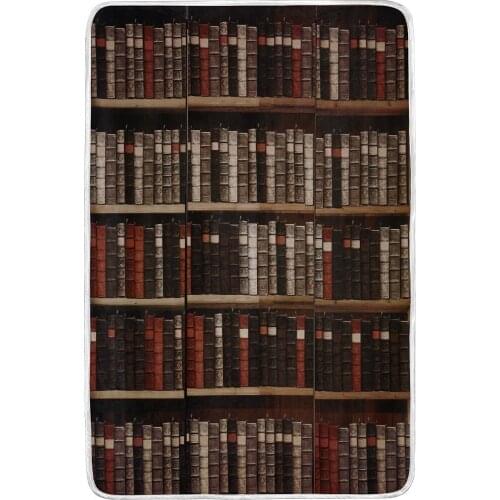 Vintage Book Bookshelf Library Nap Flannel Blankets Super Soft Cozy Throw Blanket Warm Bedspread Travel Sofa Cover
