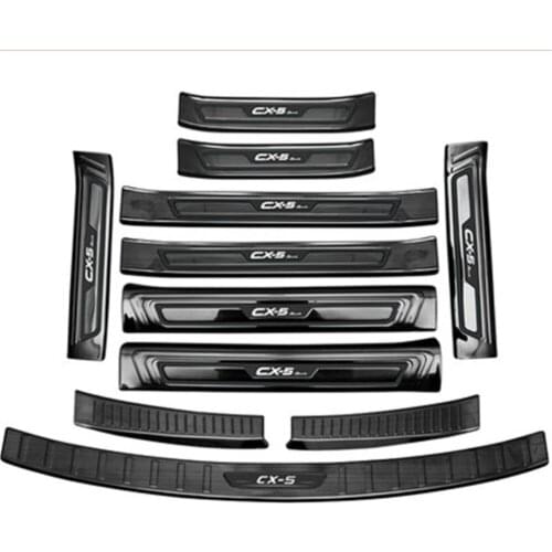 For Mazda CX-5 CX5 2017 2018 2019 2020 Rear Bumper Protector Sill Scuff Plate/Door Sill 2nd generation