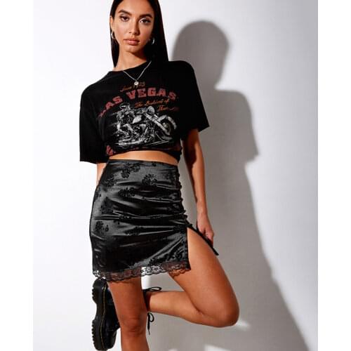 Sexy mini skirt velvet Butterfly Embroidery Black skirts womens aesthetic High Waist vintage harajuku black gothic skirt 2020