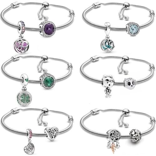 Yexcodes Purple starry sky charm bracelet simple temperament ladies bracelet suitable for brand bracelet gifts