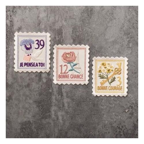 ZOTOONE Beauty Rose Patches Stamp Plant Japan Appliques Embroidered Patches For Clothing Flower Patches Iron On Badges Stickers