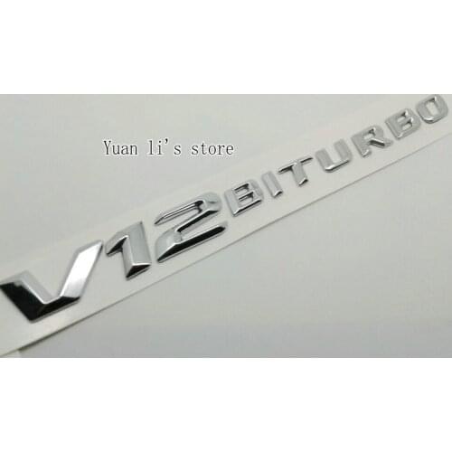 1X Car Badge Emblem Genuine 'V8 BITURBO' for E63 ML63 CLS63 GL63 V6 BITURBO CAR EMBLEM STICK Car Styling