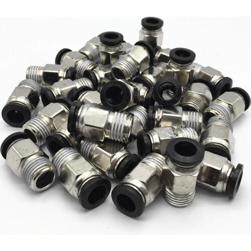100pcs/pack PC Pneumatic fittings 2-way Straight quick connector High-quality for 1/4"-8mm 1/8"-6mm 1/4"-6mm