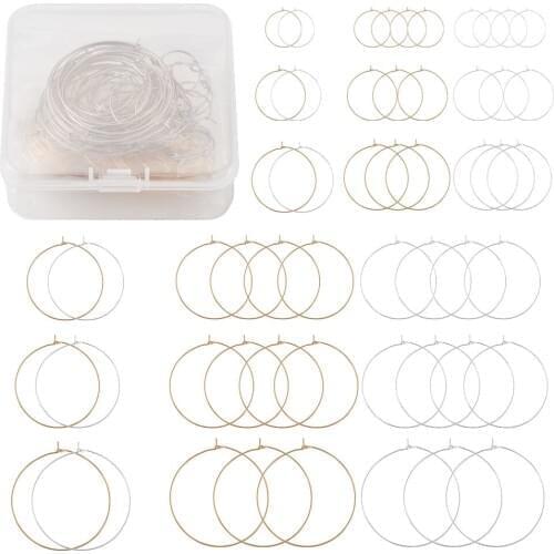 120pcs/box 304 Stainless Steel Wine Glass Charms Rings Hoop Earring Findings DIY Material for Basketball Wives Hoop Earrings