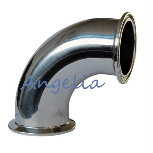 3/4" Stainless Steel 304 Tri Clamp OD 50.5mm Sanitary 90 Degree Elbow Pipe Fitting