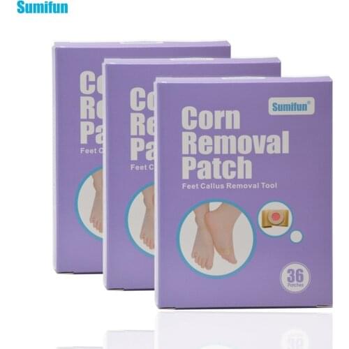 Sumifun 36/72pcs Medical Pads Foot Pain Relief Patch Warts Corn Remove Plaster Salicyclic Acid Corn Removal Plaster Callus Care
