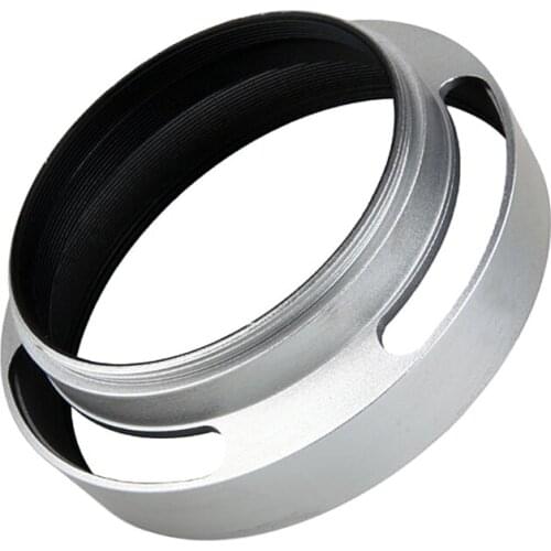 46mm Aluminium Silver Lens Oblique Cover Internal thread Hood For Leica Slr G88D