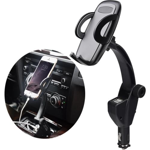 Vehicle Mobile Phone Holder Car Charger Bracket 360 Degree Rotation Car Phone Holder for 55-95mm Mobile Phones