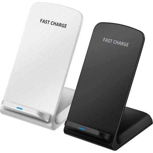 Powstro Qi Standard Wireless Charger 10W Fast 3.0 Charge Stand Dock Dual Coil Phone Charger for iPhone 8 X Samsung S9 S8