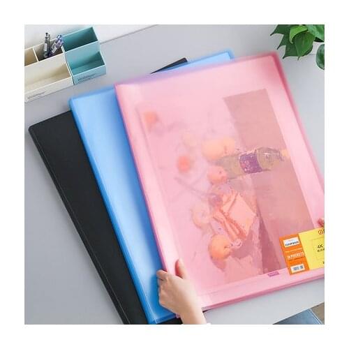 Large A2 Drawing Folder Booklet Clear PVC Bag Display Book For A2/4K Paper Organizer